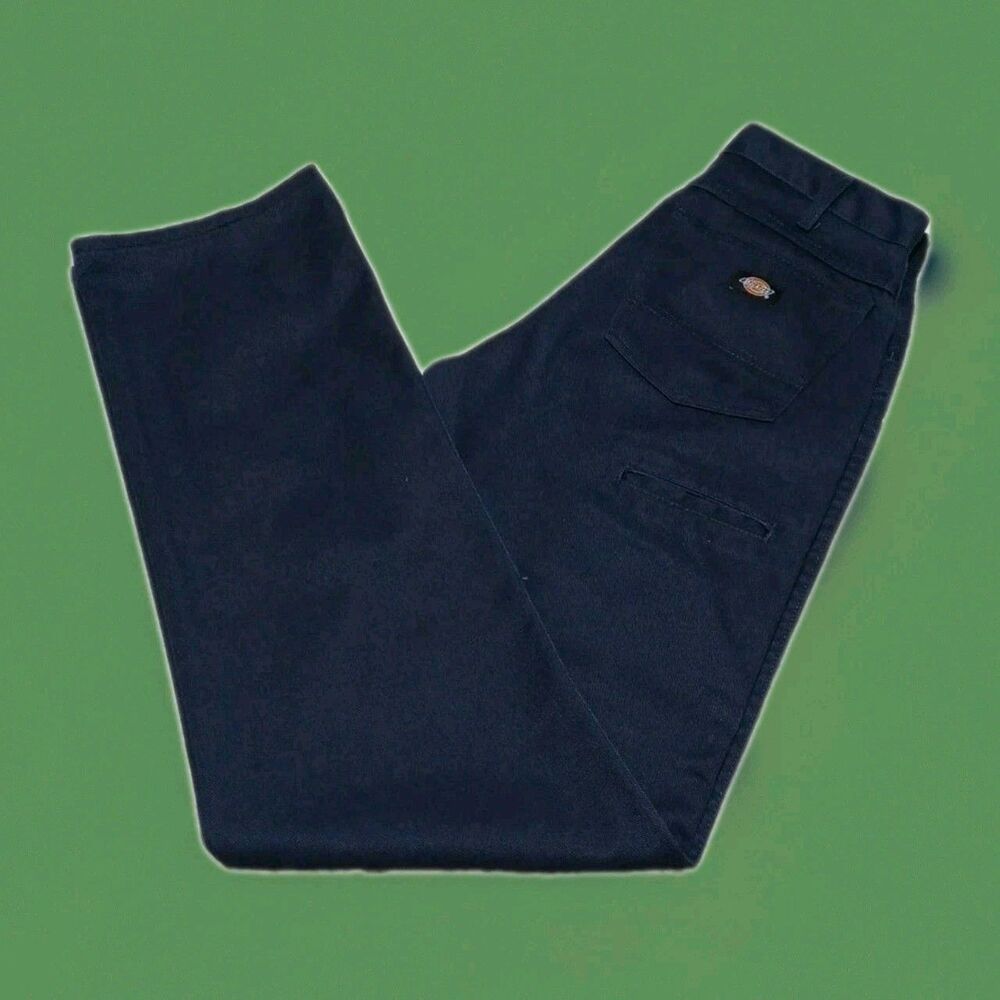 Vintage Dickies Industrial Work Pants Navy Blue USA Made 31U 32x37 Thick Tall VT